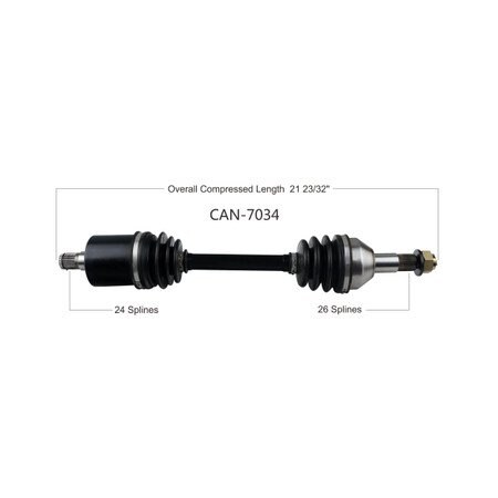 Wide Open OE Replacement CV Axle for CAN AM REAR LEFT OUTLANDER EFI/400-1000 CAN-7034